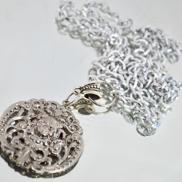 Demon Devil Gothic Peruzzi Necklace Pendant Silver - Picture 5 of 5